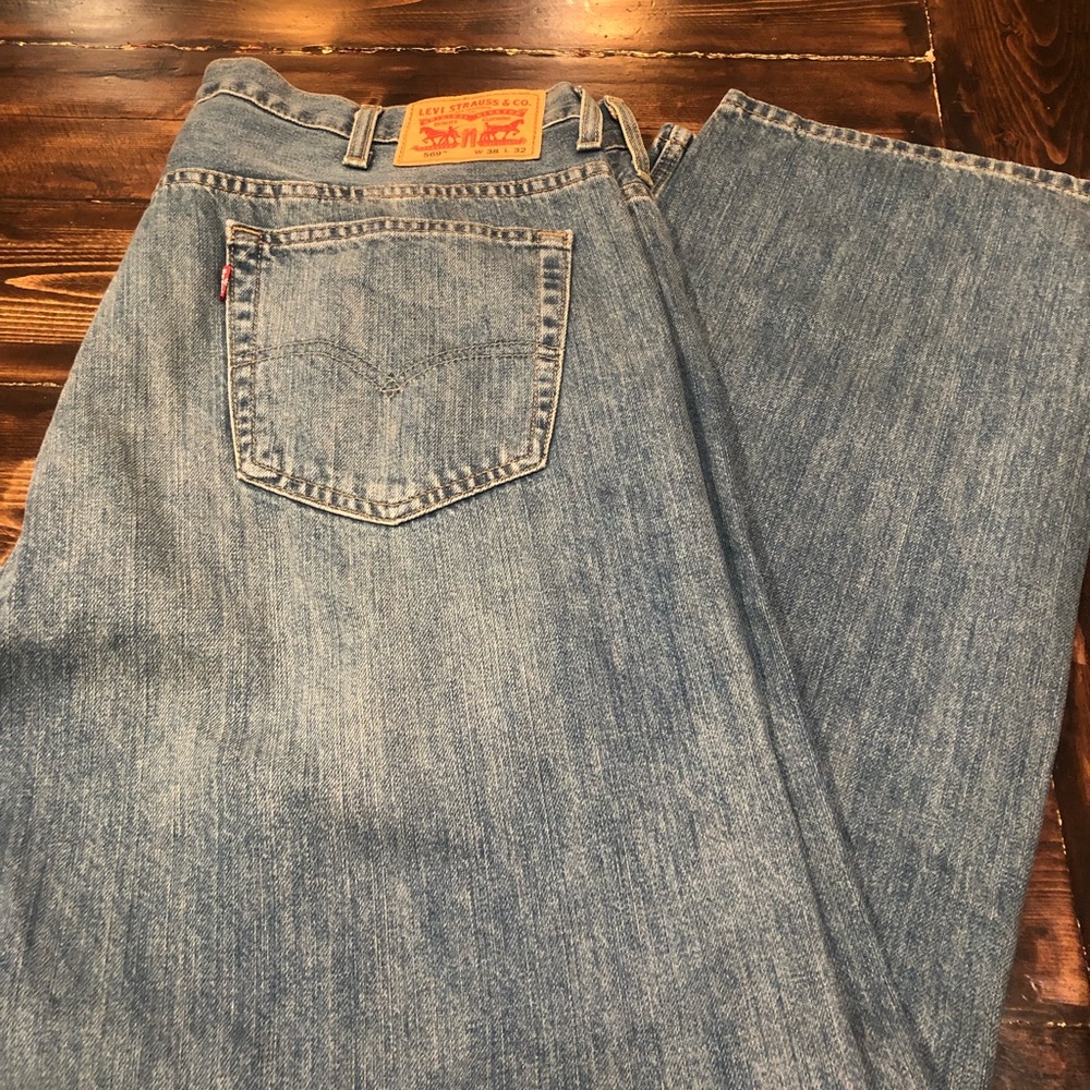 Mens Levi 569 Jeans 38x32